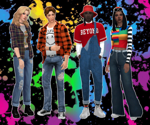 emmastillsims:Decades Lookbook - The 1990’sThis lookbook, along with my 1980’s lookbook,