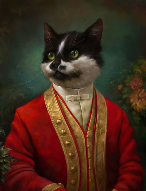 tastefullyoffensive:Cats Stylized as Classical Oil Paintings by Eldar Zakirov [via]Previously: Class