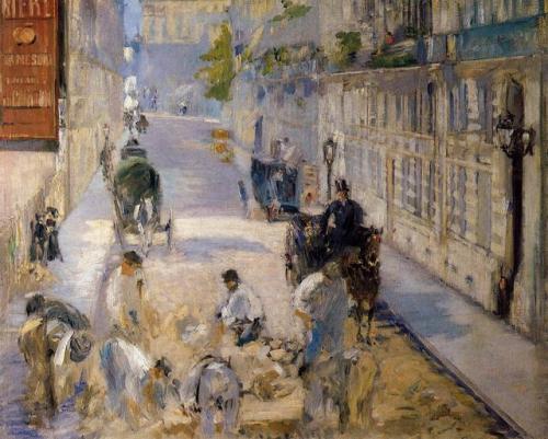 Road-Menders in the Rue Mosnier, Edouard Manet, 1878