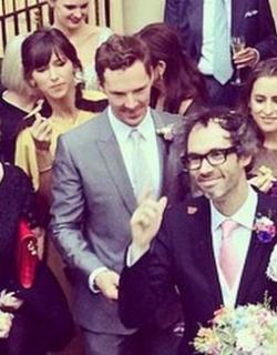 030891posts:  Benedict Cumberbatch and his girlfriend Sophie Hunter at James Rhodes’ wedding, 27 September 2014 