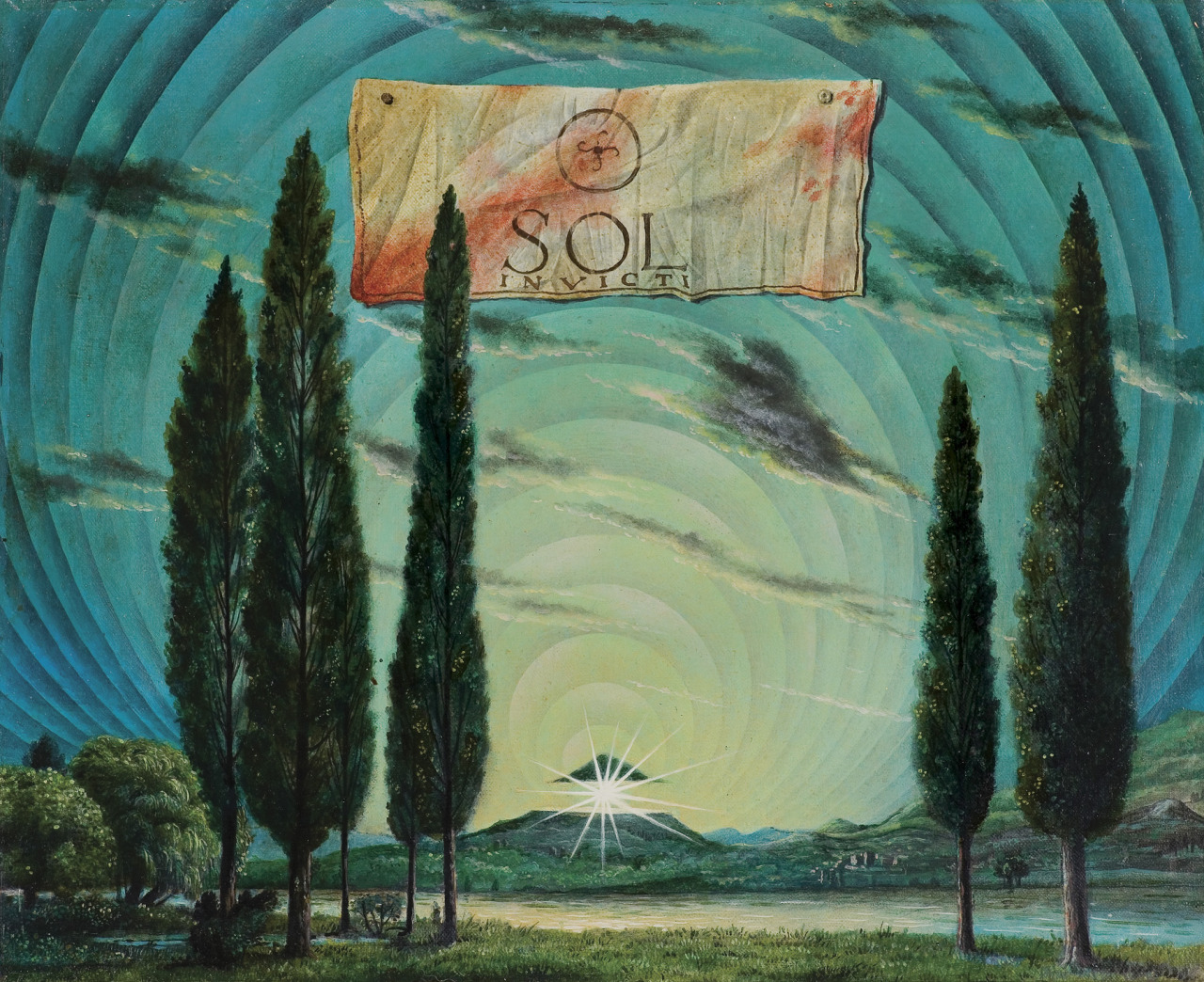Henryk Waniek — SOL INVICTI (oil on canvas, 1988)