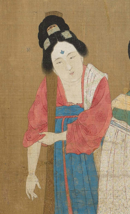 moonbeam-on-changan:捣练图, 唐代张萱.《Dao Lian Tu》by Zhang Xuan in Tang Dynasty. Zhang portrayed the scene 