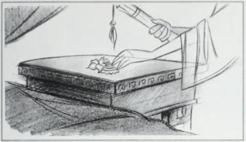 scurviesdisneyblog:Mulan storyboard art by Dean Deblois“This scene was handed to Dean as a single se