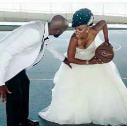 milliondollarnigga:  blackloveisbeautiful:  ✊🏾❤️  “Look baby, you need to put the ball down, we have a wedding reception to go to!”“Nah nigga you was talking all this shit in the limo that you can dunk on me in some fucking dress shoes,