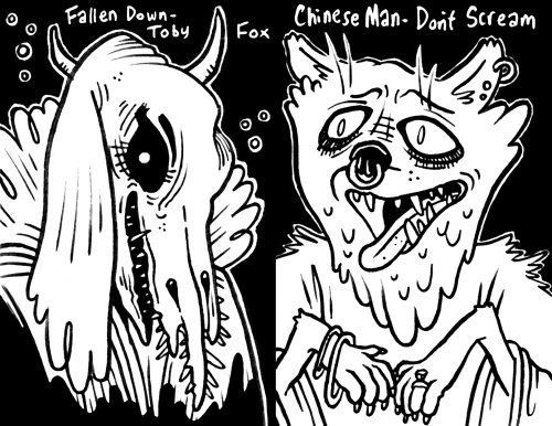 Twenty-five unique & scary (?) monster monster portraits I drew for a mini comic. Each one was i