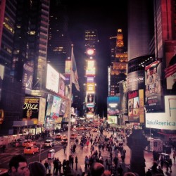 Its quite cold.  (at Times Square)