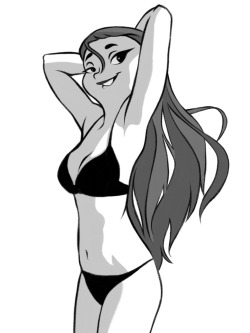 glynrick:  Bikini girl sketch.