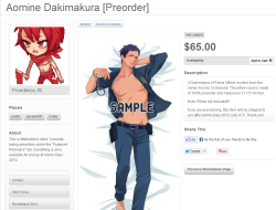 takeabiteofapple:  Sorry for spamming your dash lately! I’m only going to order a few aomine dakimakuras for Anime Expo just as a trial run basically. I’m not sure if I should do AX pickup with this or just preorder! If you’d rather I do that so
