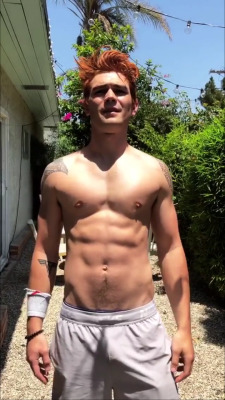 phoenixforce3008:  KJ Apa on Instagram Stories (if you look closely, you can see his penis) 😱🤤❤