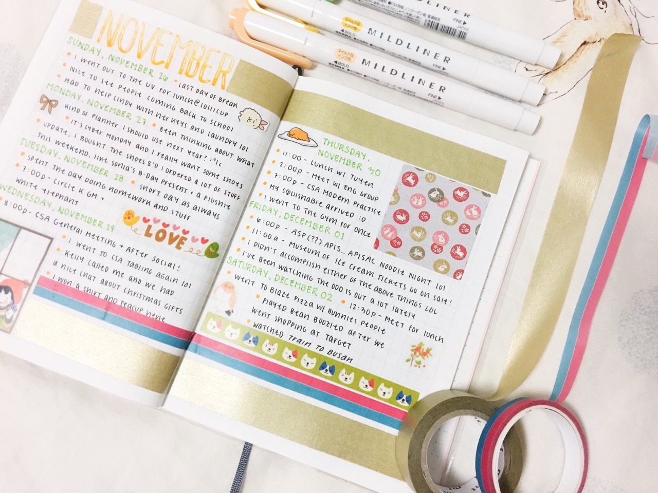 yoanxue:  12.02.17 [9:40 PM] - Last November spread! I’m so glad December is here