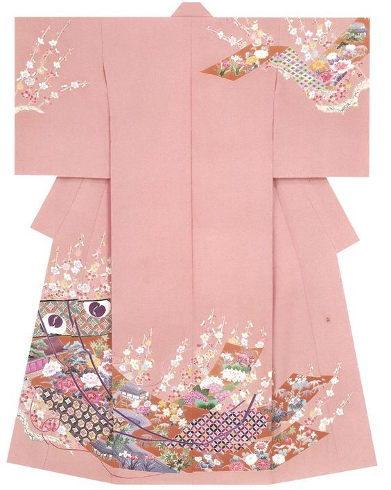 glittertomb:Kaga-Yuzen in Pink &amp; Peach