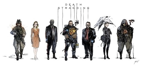 demifiendrsa:Death Stranding TGS 2018 character illustrations by Yoji Shinkawa.  