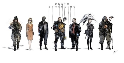 demifiendrsa:Death Stranding TGS 2018 character illustrations by Yoji Shinkawa.  