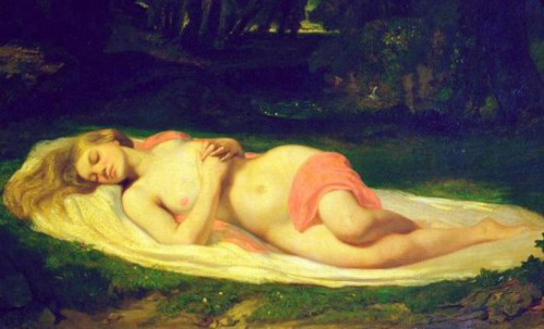 sullenmoons:“Sleeping Nymph”Jean-Baptiste-Ange Tissier