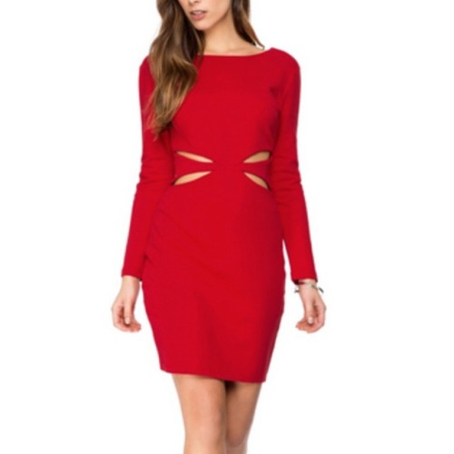 New in- kardashian kollection ox blood cutout waist dress available now from size AUS8-14 #kardashia