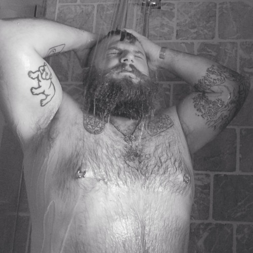 sepdxbear:  I am surprised the water does not flash into steam…. bearjewnyc:  Best shower ever. LA. 
