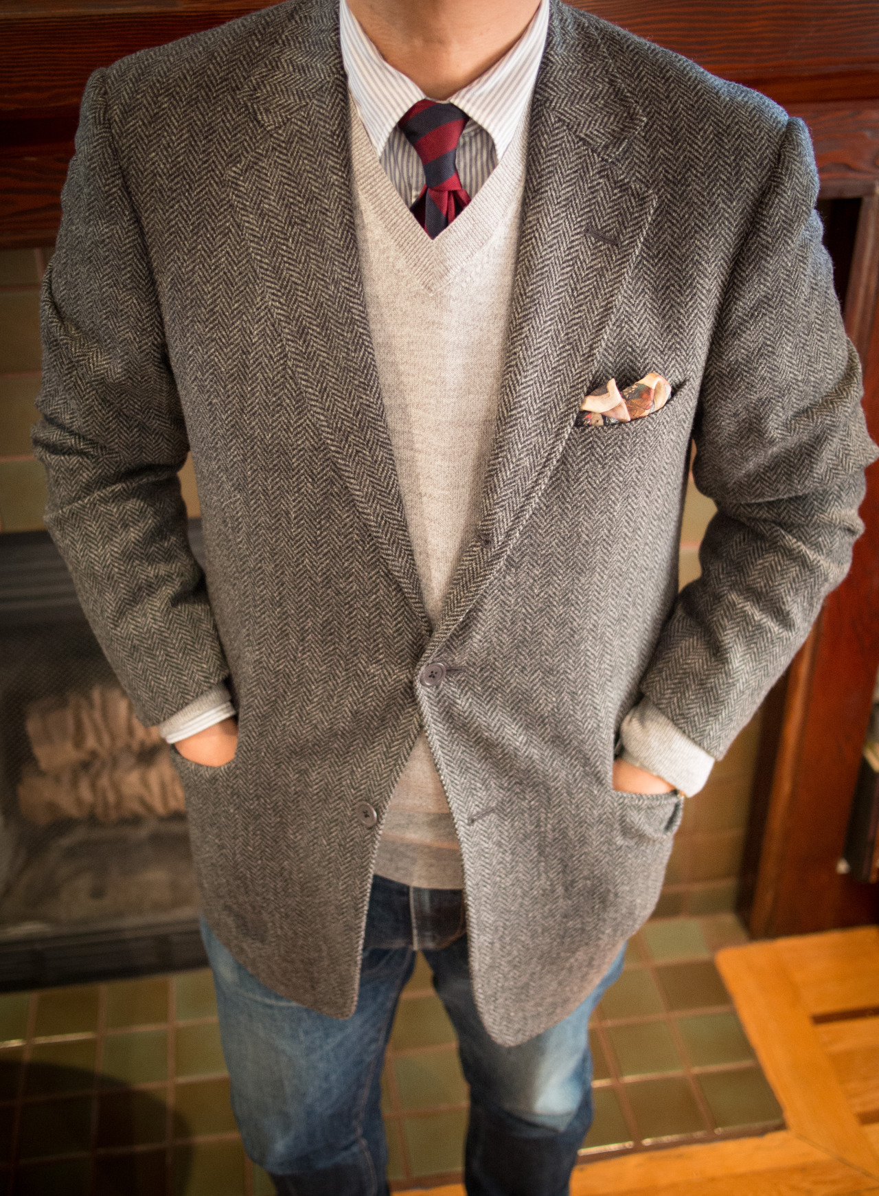 Broke and Bespoke | Jacket: Southwick for The Andover Shop Sweater:...