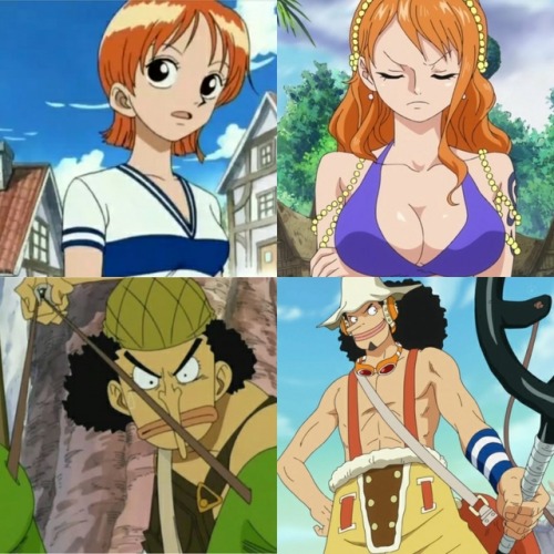 noitammina: straw hats then/now, plus vivi!