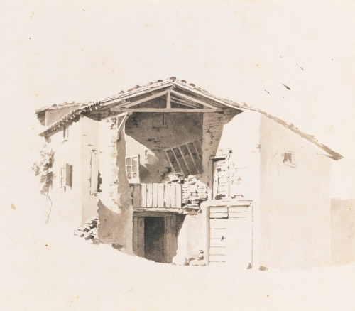 Jean-Jacques de Boissieu -  A Dilapidated building  Jean-Jacques de Boissieu -  Hut on the Bank of a