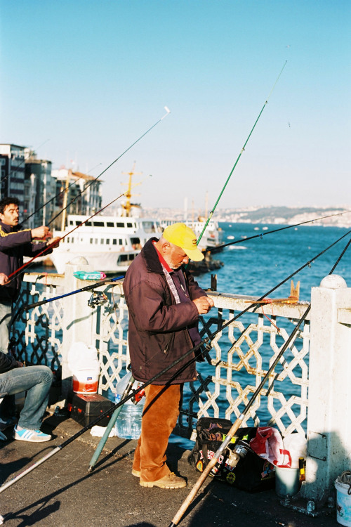 A fisherman on the Bosphorus