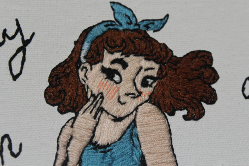 &ldquo;Sorry I&rsquo;m a Gassy Lassie&rdquo; embroidery by BeatsATidyIdleness&