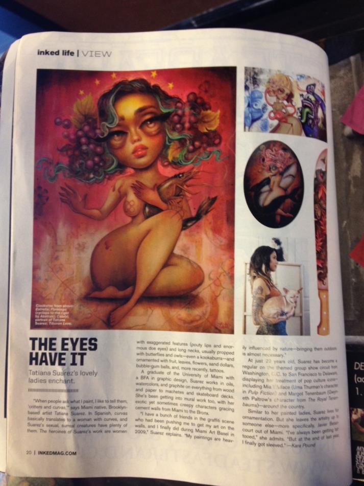 spokeart:  A very big congrats to Spoke artist Tatiana Suarez for her full page feature