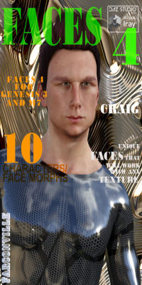 Faces 4 For Genesis 3 Male, Michael 7 Is Comprised Of 10 Custom Face Morphs Without