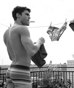 menbeingbeautiful:  Laundry day. — Men