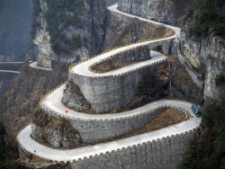 automotivated:  Hairpins, Tianmen Mtn. (by Further to Fly)