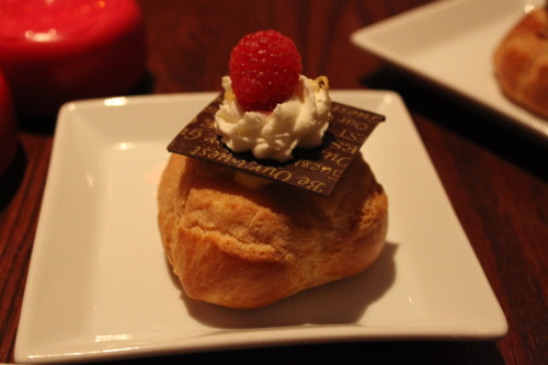 Strawberry Cream Cheese Cupcake, Tropical Fruit Cream Puff, Chocolate Cream Puff, Croque Monsieur, C