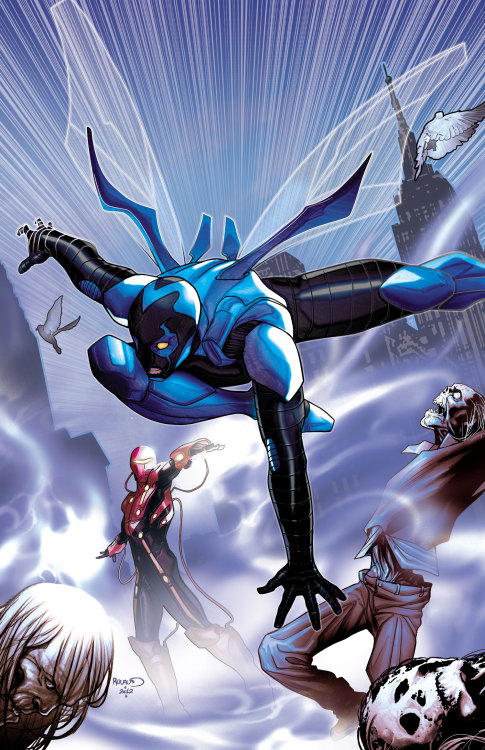 superheroesincolor:Blue Beetle Vol 9 #7 (2012) cover by Paul Renaud  //   DC Comics Blue Beetle (Jai