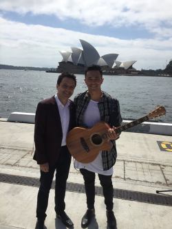 ilikethedvdextras:    John Foreman and Cyrus Villanueva are at the Overseas Passenger Terminal in Sydney hosting an Australia Day Preview   