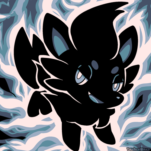 techranova:Some Zoroark and Hisuian Zoroark art in that silhouette style! Hope you like!   rebl