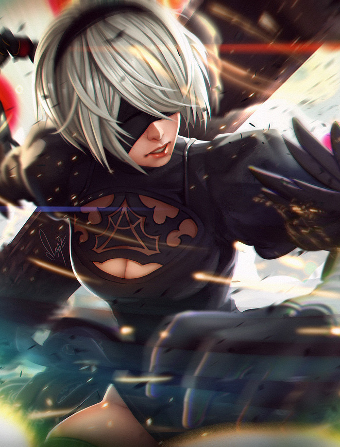 cyberclays: Nier: Automata  - fan art by  Magion 02  