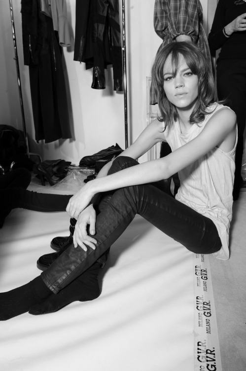 Porn photo  Freja Beha Erichsen - Backstage at Versace