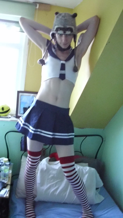 The cream of the crop! I took a short photo shoot (in my uh… bedroom) in my sailor boy outfi. c: 