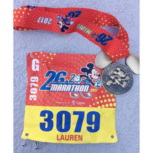 A HUGE PR for me today at the Disney Marathon! Came in at 3:34 which is 8:12min/mile! So happy to ha