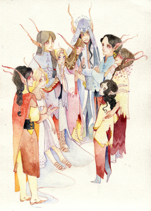 chechula:House of FingolfinArgon,Elenwe, Turgon, Idril, Anaire, Fingolfin, Fingon, Aredhel and Maegl