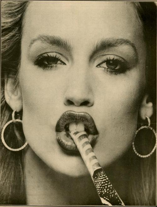 indypendent-thinking: Jerry Hall by Antonio Lopez (via www.pinterest.com/pjc16/)