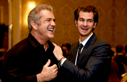 Mel Gibson and Andrew Garfield attend the 17th annual AFI Awards at Four Seasons Los Angeles at Beve