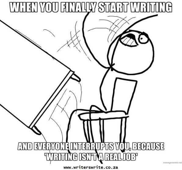 amandaonwriting:  Writing Comic – Writing isn’t a ‘real job’ 