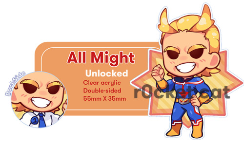 HE IS HERE! All Might has been unlocked  Next stretch goal will include not one, but THREE character