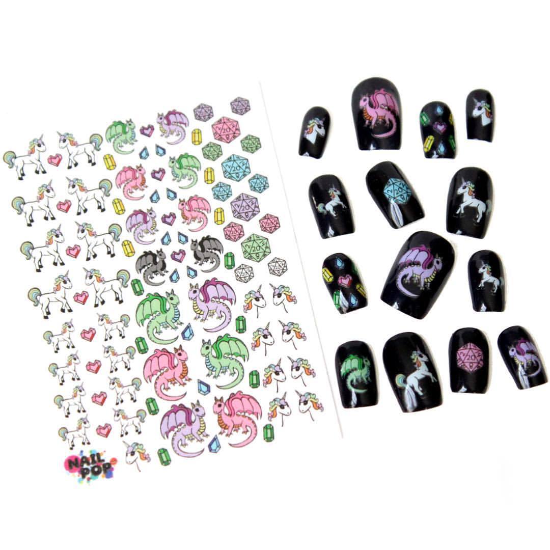 nailpopllc:  ✨👑💎🐲🌈COMING SOON! RPG Fantasee sticker sheets!🐉 These