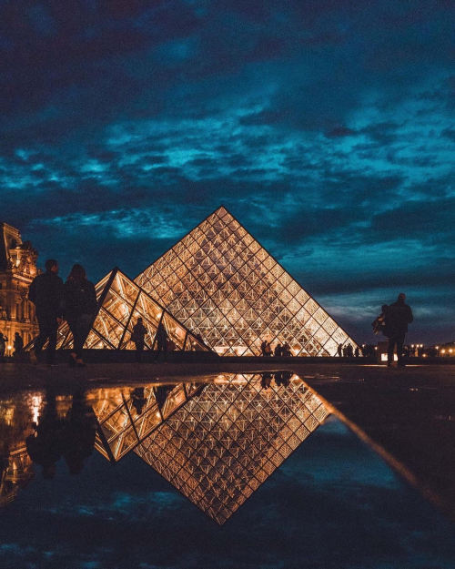 misterlemonzafterlife:  I. M. Pei designed the Louvre Pyramid in 1988.https://MisterLemonzAfterlife.tumblr.com/archive