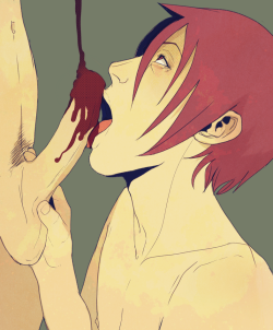 themightynyunyi:   29.With food  Rin + chocolate