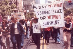 historicaltimes:Gay pride parade in Chicago, 1970s. 