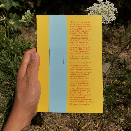 #ANINFECTEDSUNSET by Demian DinéYazhi´This entire book was lovingly printed on a risograph printer. 