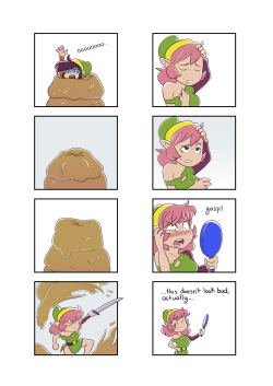 Grimphantom2:  Brellom:  So… My Link Has Pink Hair Now. That’s Pretty Cool, Right?