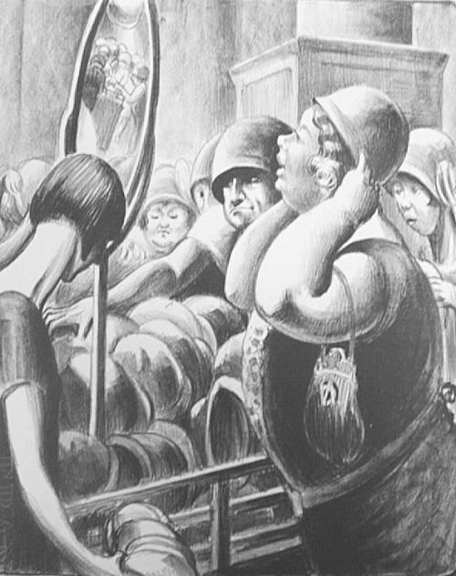 thehistoryofheaviness: Hat Sale (1938) by Mabel Dwight