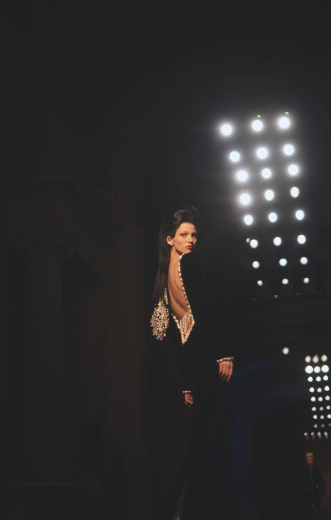 carolinelevybencheton: Sasha was a brunette at Jean Paul Gaultier Couture AW2015 show, pictures shot